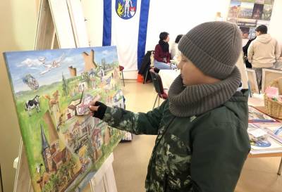 Das Puzzle wird schon gleich ausprobiert.