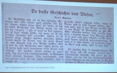 Auszug aus dem Heimatkalender Land Jerichow 2024 auf Plattdeutsch.