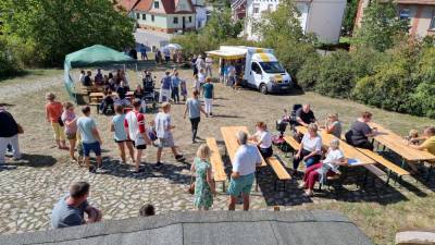 reges Treiben an der Mühle