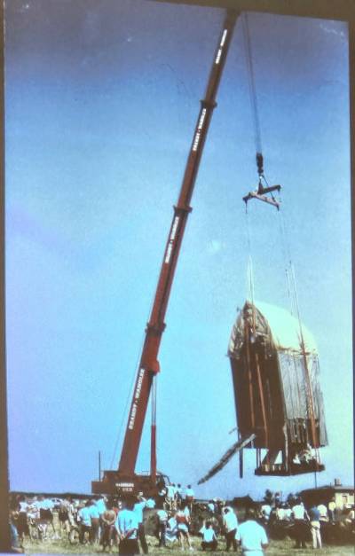 Versetzen einer Bockwindmühle in Sachsen-Anhalt